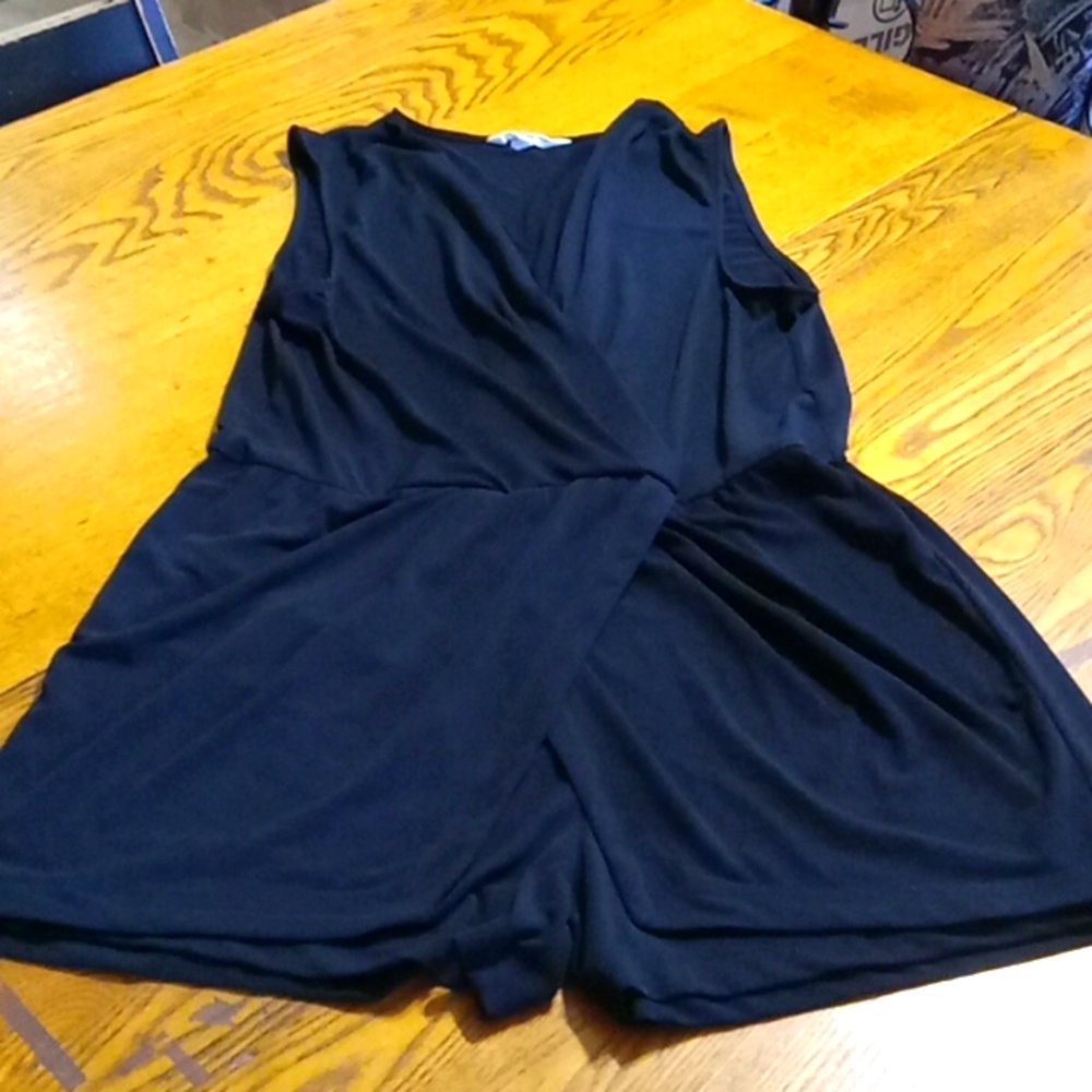 SOLD SOLD. Women LARGE ROMPER Preowned BLACK Casual Summer Spring Used - Picture 1 of 6